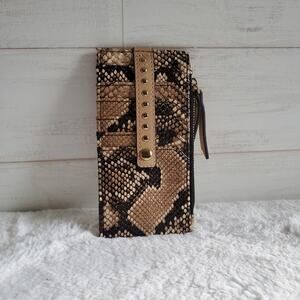 INC International Concepts Hazell Card Case Camel Snake